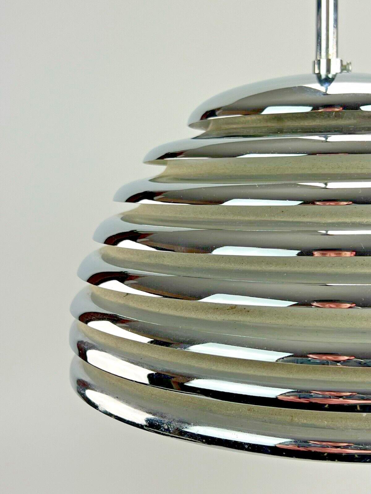 Metal 60s 70s Ceiling Lamp Staff Lights Kazuo Motozawa Saturno Chrome Design For Sale