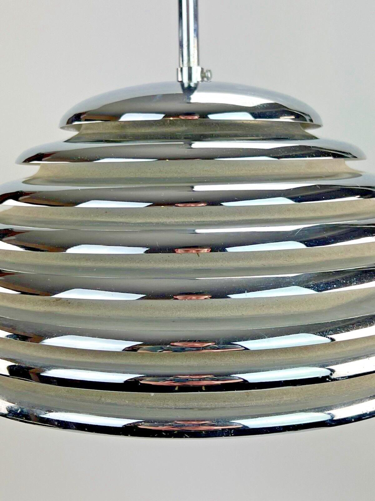 60s 70s Ceiling Lamp Staff Lights Kazuo Motozawa Saturno Chrome Design For Sale 1