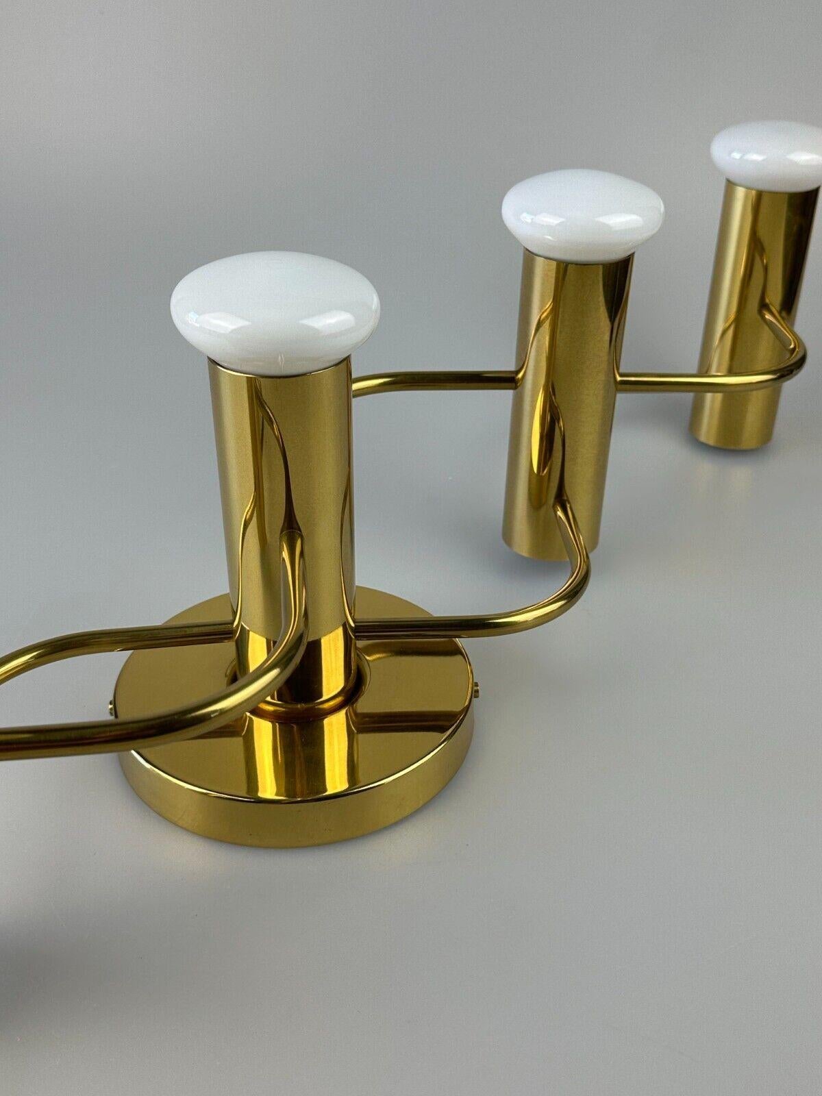 60s 70s ceiling lamp wall lamp Leola Leuchten Germany brass Space Age For Sale 5