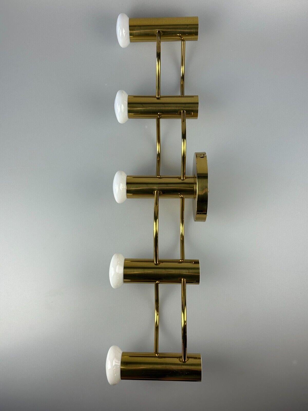 60s 70s ceiling lamp wall lamp Leola Leuchten Germany brass Space Age For Sale 7