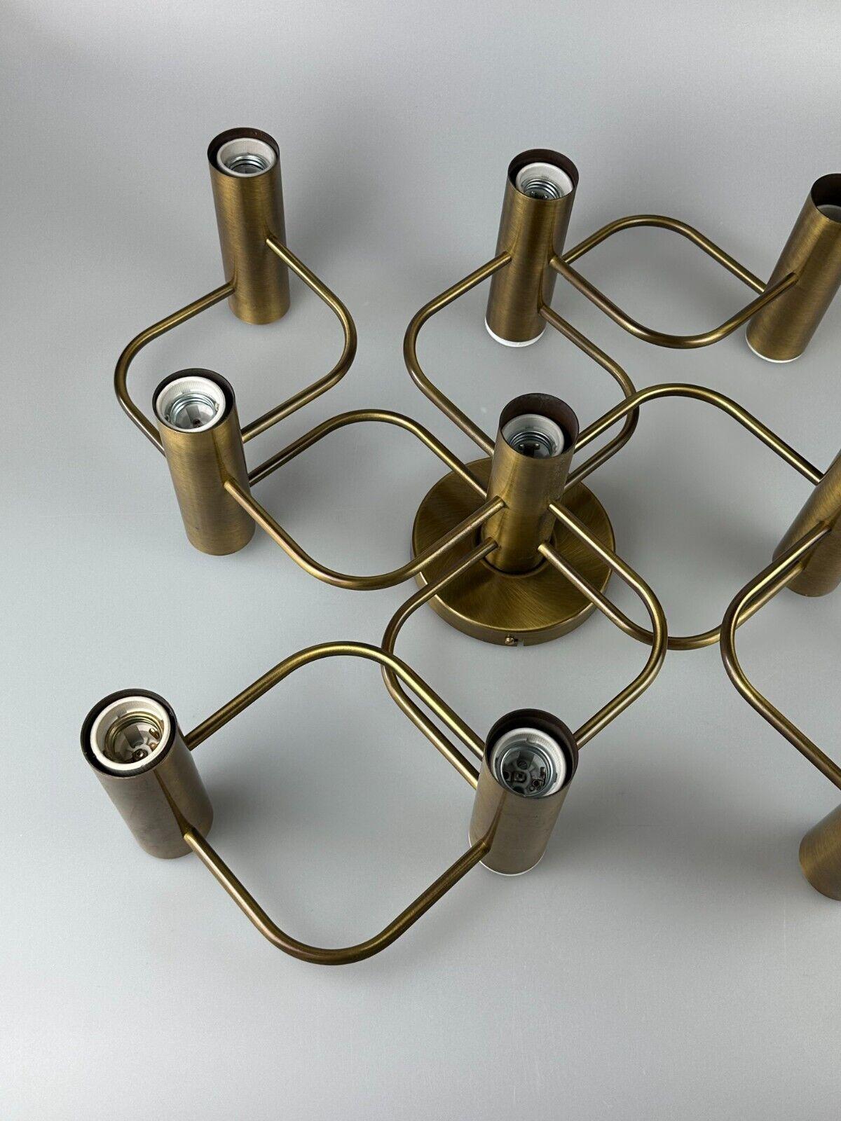 60s 70s ceiling lamp wall lamp Leola Leuchten Germany brass Space Age 13