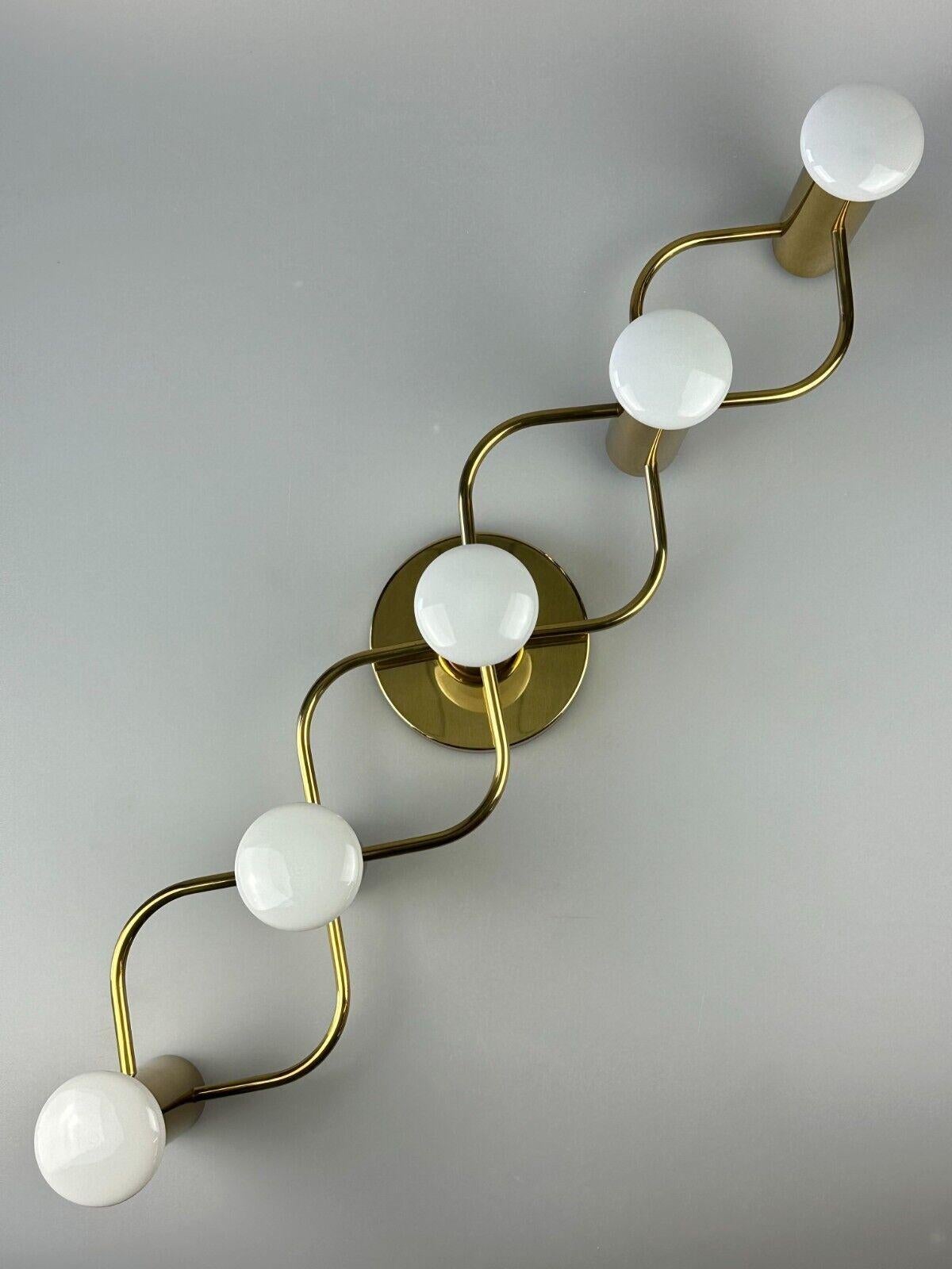 60s 70s ceiling lamp wall lamp Leola Leuchten Germany brass Space Age For Sale 14