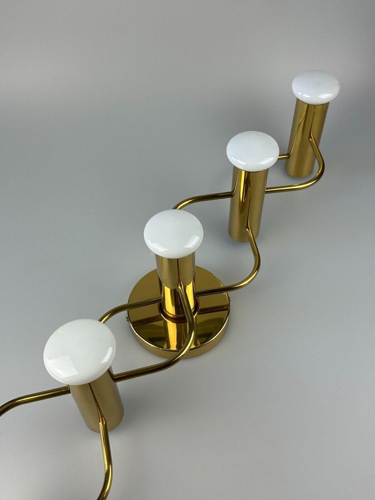 60s 70s ceiling lamp wall lamp Leola Leuchten Germany brass Space Age For Sale 4
