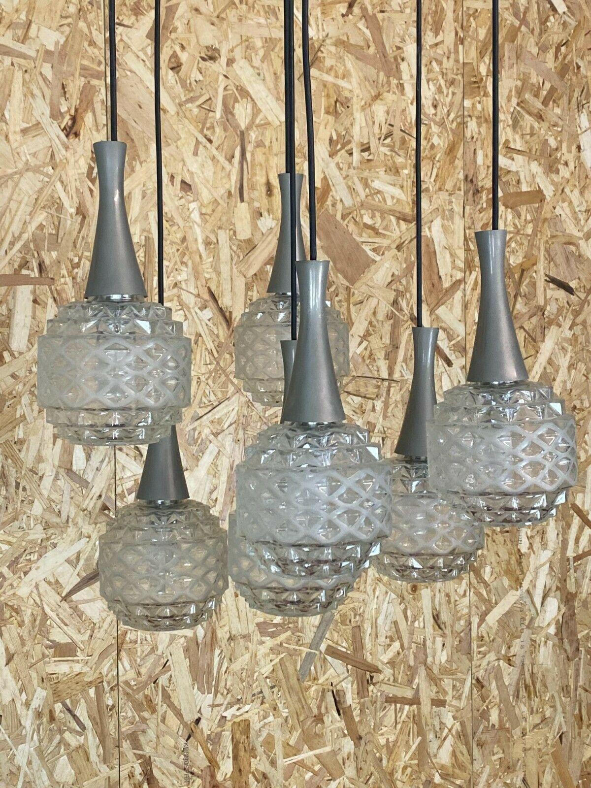 German 60s 70s Ceiling Light Hanging Lamp Cascade Lamp Glass Space Age Design For Sale