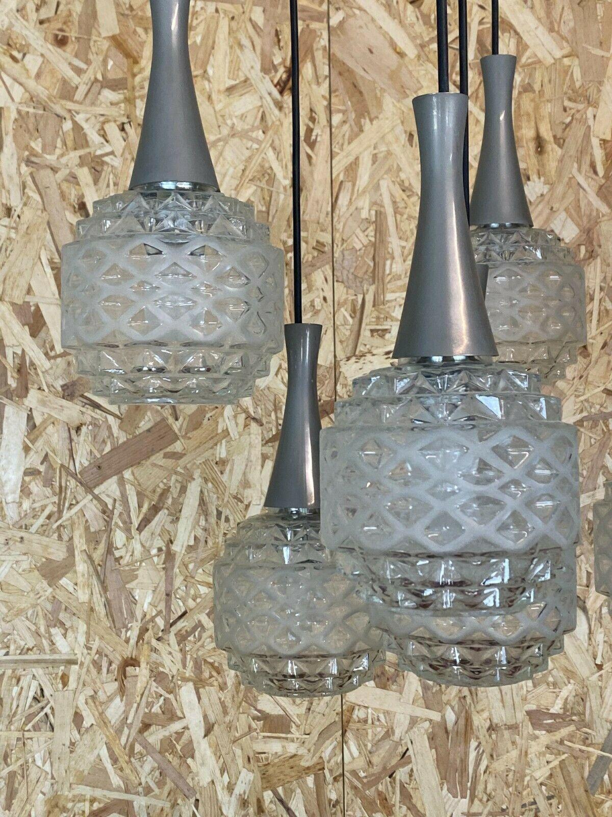 German 60s 70s Ceiling Light Hanging Lamp Cascade Lamp Glass Space Age Design For Sale