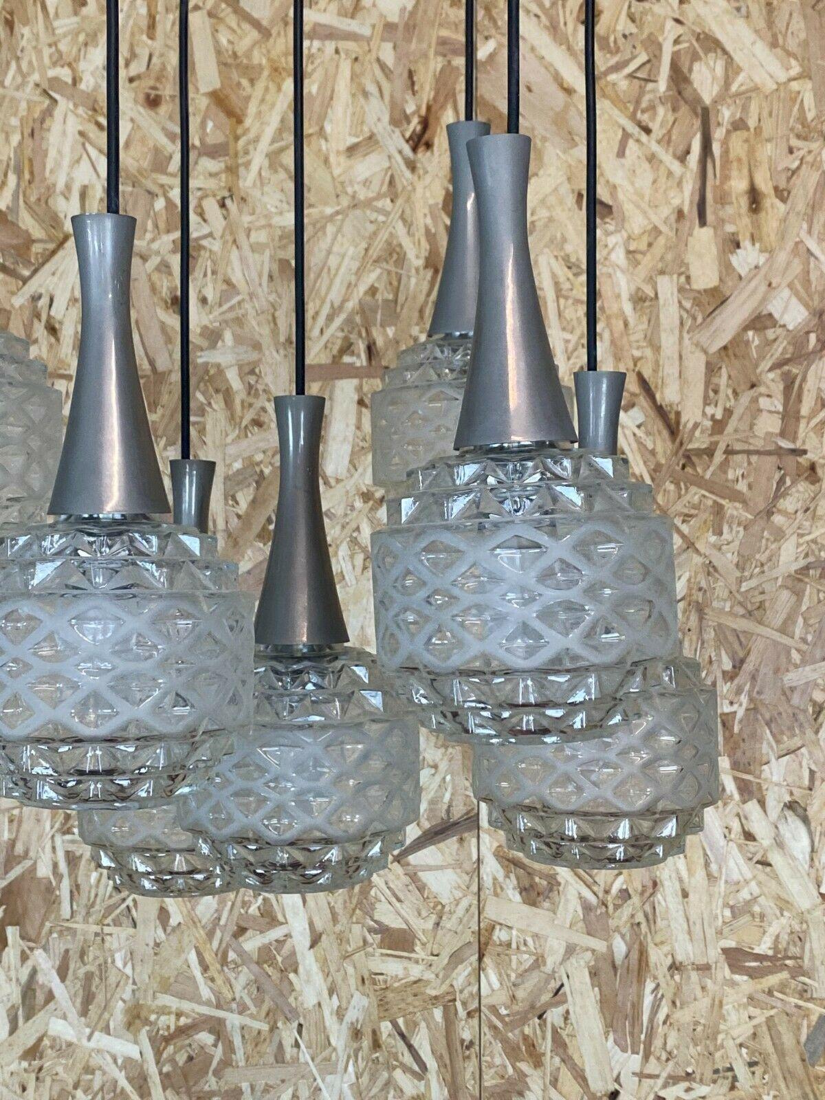 60s 70s Ceiling Light Hanging Lamp Cascade Lamp Glass Space Age Design In Good Condition For Sale In Neuenkirchen, NI