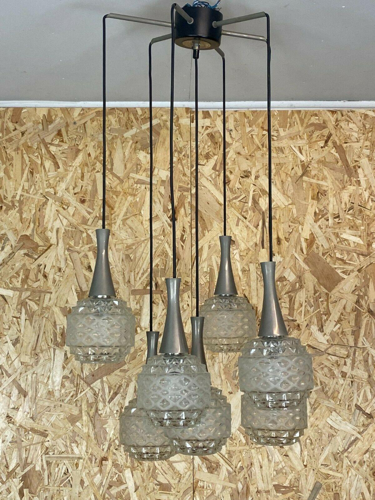 Metal 60s 70s Ceiling Light Hanging Lamp Cascade Lamp Glass Space Age Design For Sale