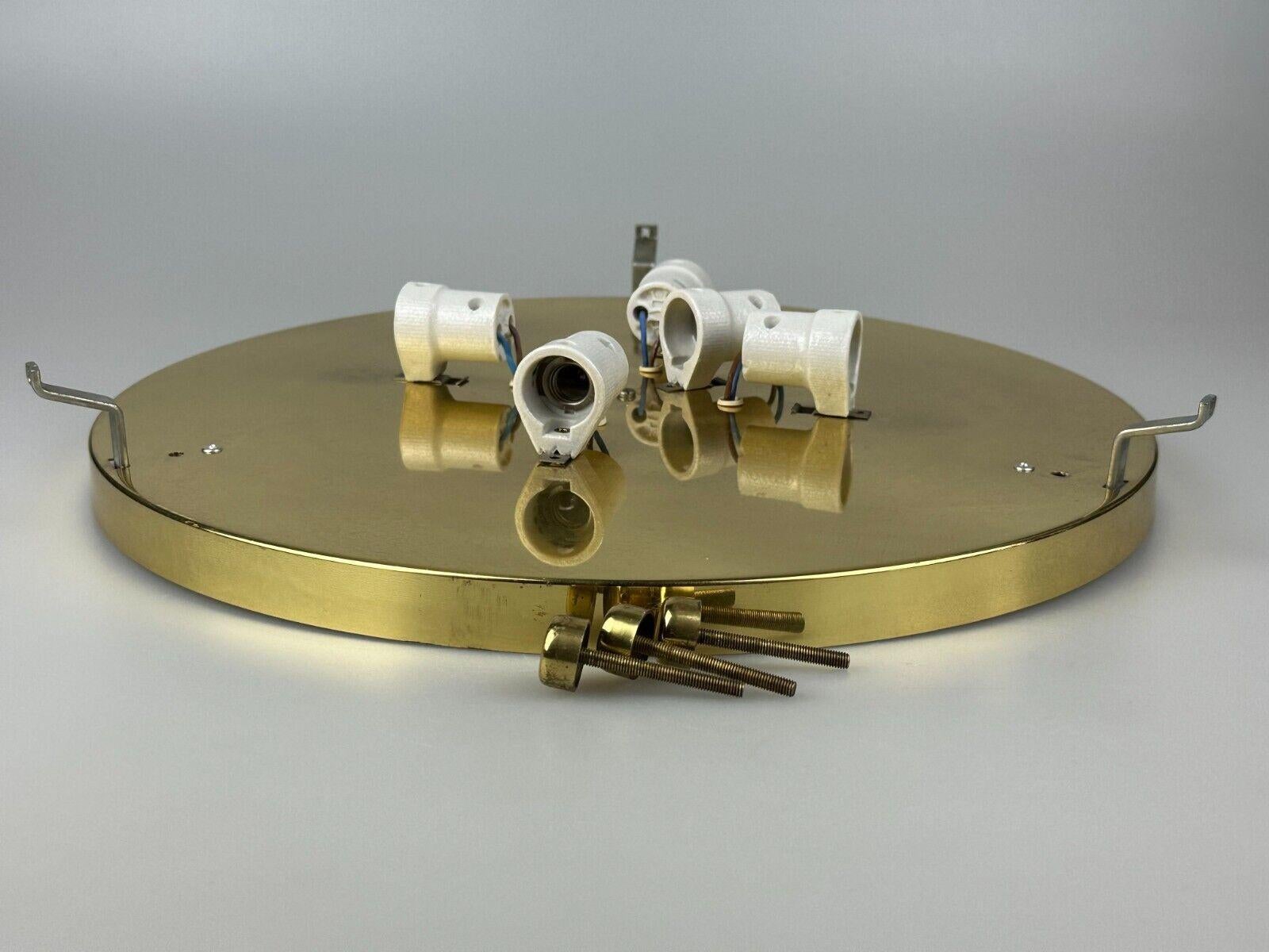 60s 70s Ceiling Light Lamp Plafoniere Flush Mount Ice Glass Hillebrand For Sale 13