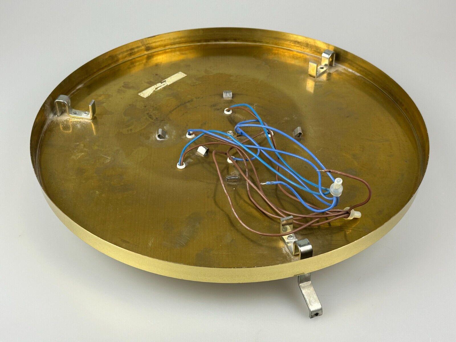 60s 70s Ceiling Light Lamp Plafoniere Flush Mount Ice Glass Hillebrand For Sale 14