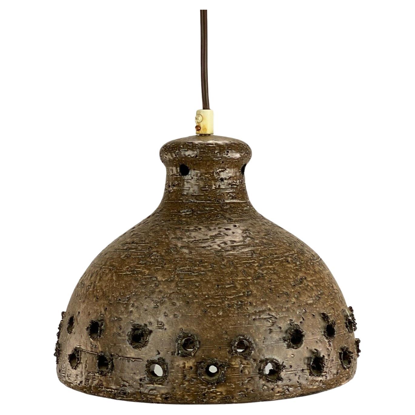 Lampada in ceramica anni '60-'70 Lampada di design danese A Space Age