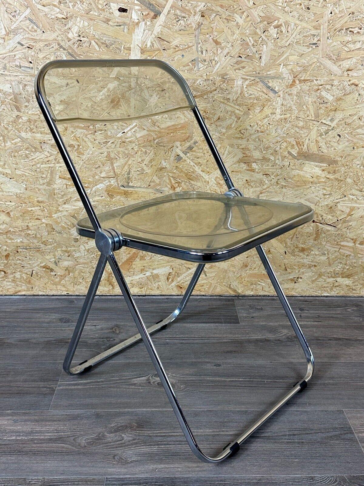 Métal Chaise pliante des années 60 et 70 en plexiglas G. Piretti pour A.Castelli Plia Italie en vente