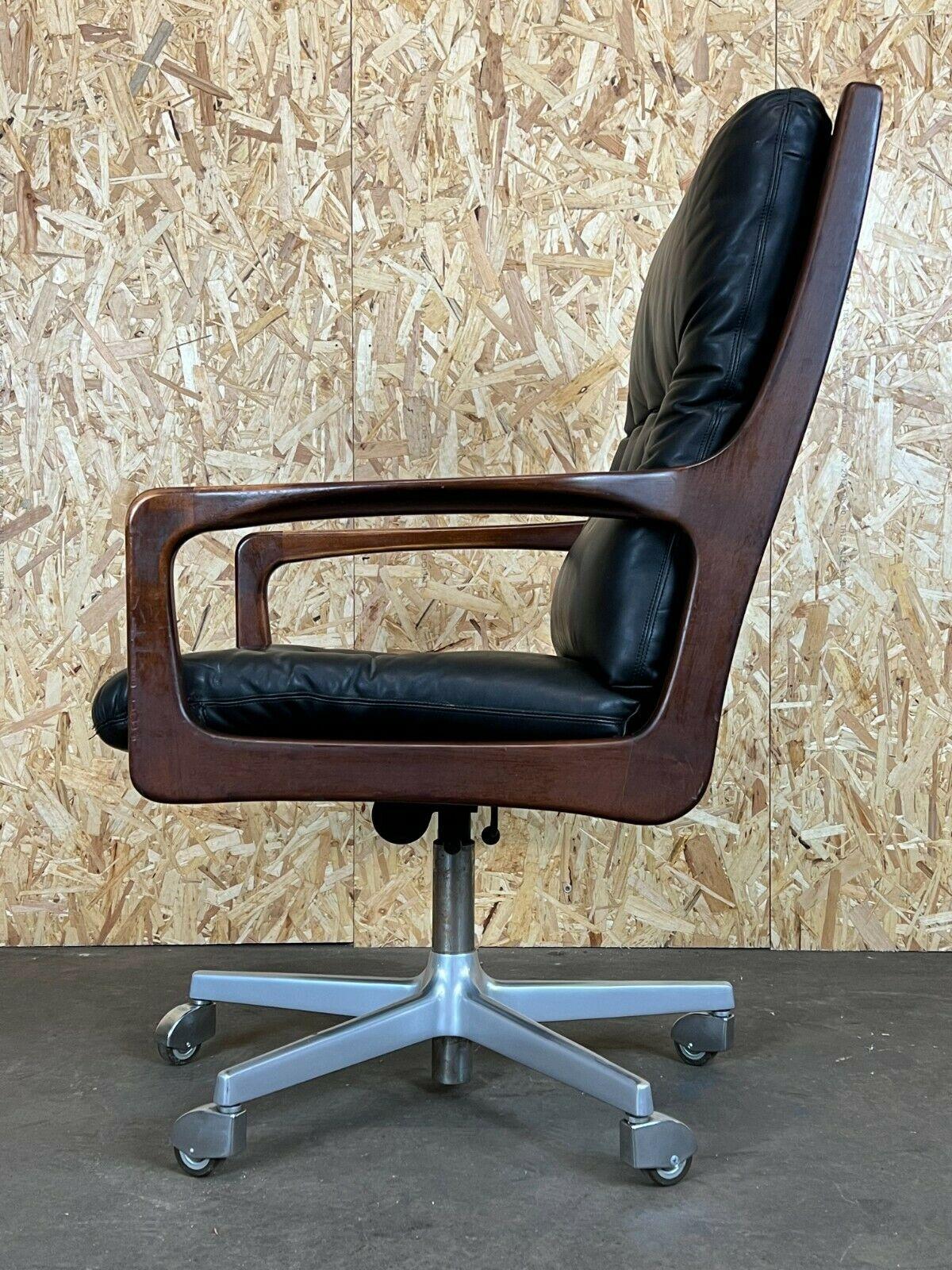 60s 70s Chair Office Chair Eugen Schmidt Solofom Swivel Chair Leather Design In Fair Condition In Neuenkirchen, NI