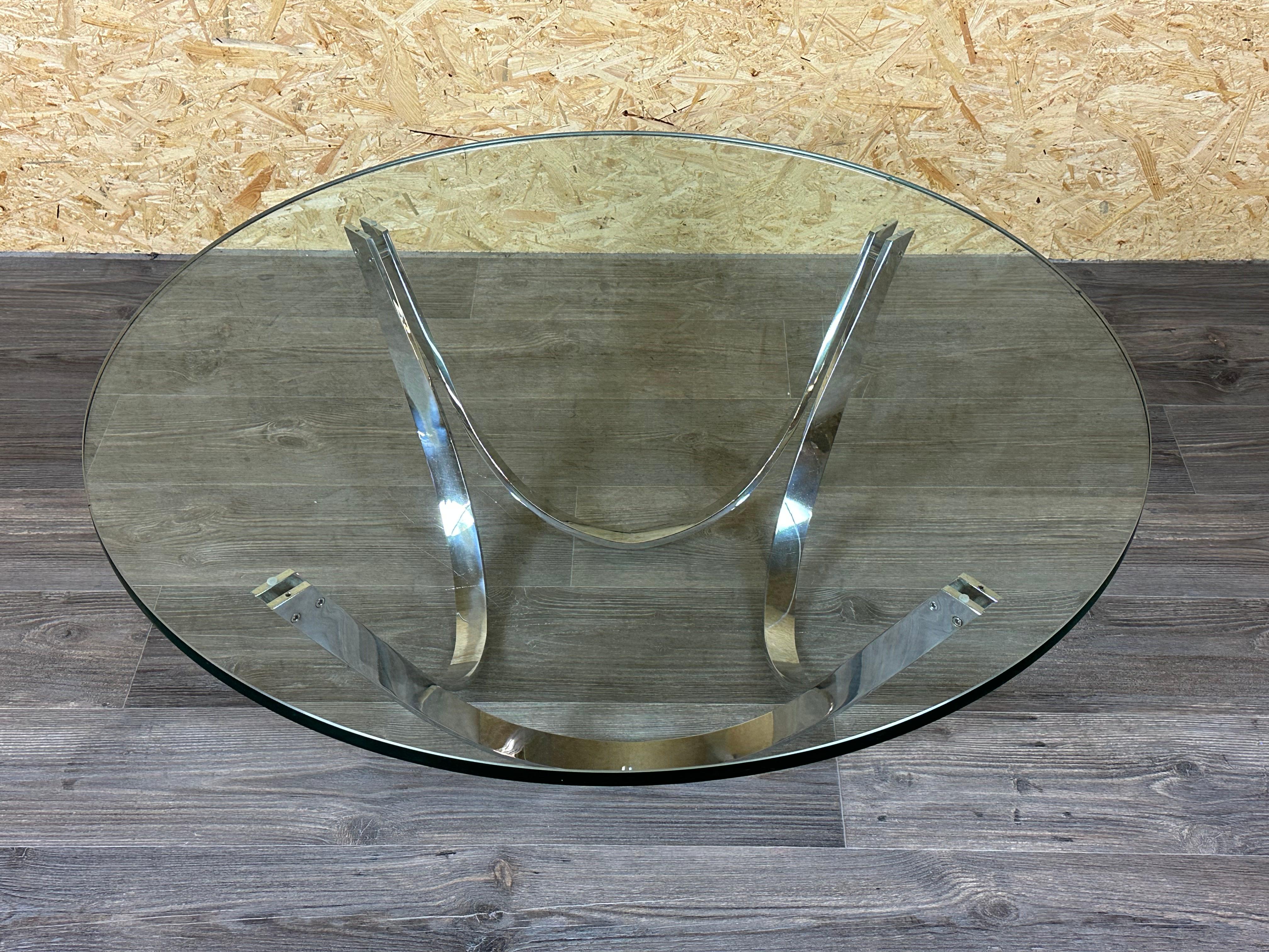 Allemand Table basse 60s 70s table en verre par Werner Lindner pour Bacher A Space en vente