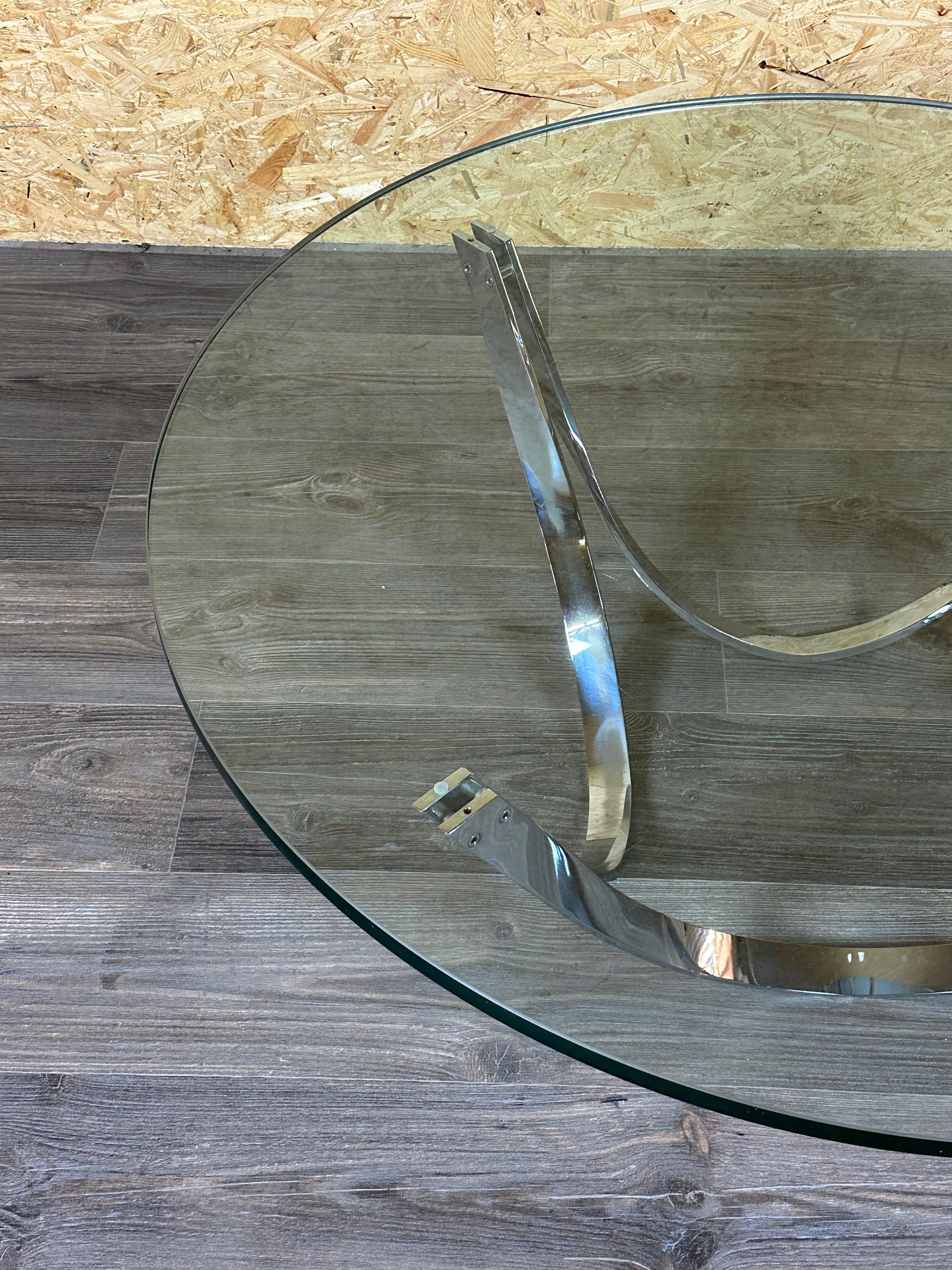 Table basse 60s 70s table en verre par Werner Lindner pour Bacher A Space Bon état - En vente à Neuenkirchen, NI
