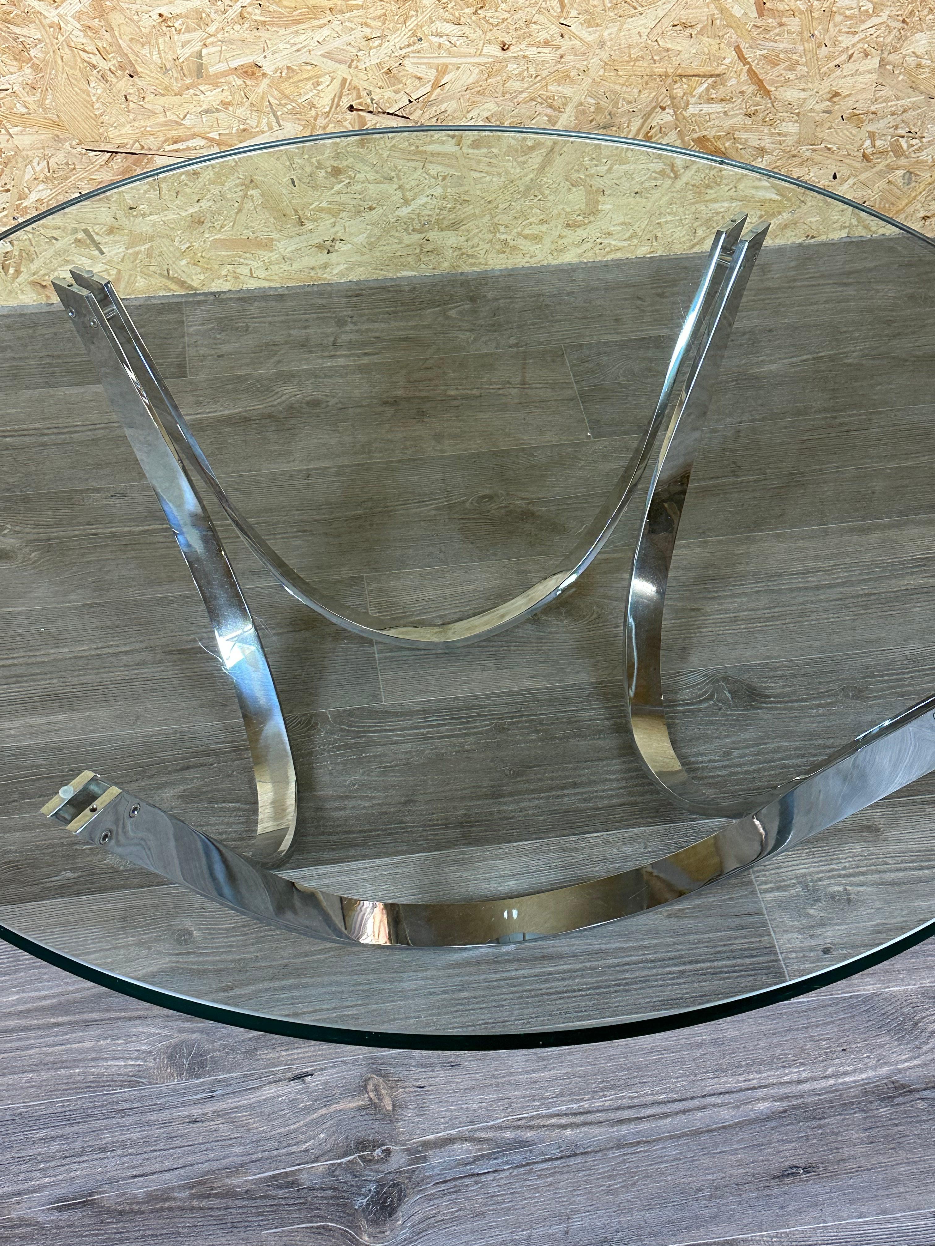 Milieu du XXe siècle Table basse 60s 70s table en verre par Werner Lindner pour Bacher A Space en vente