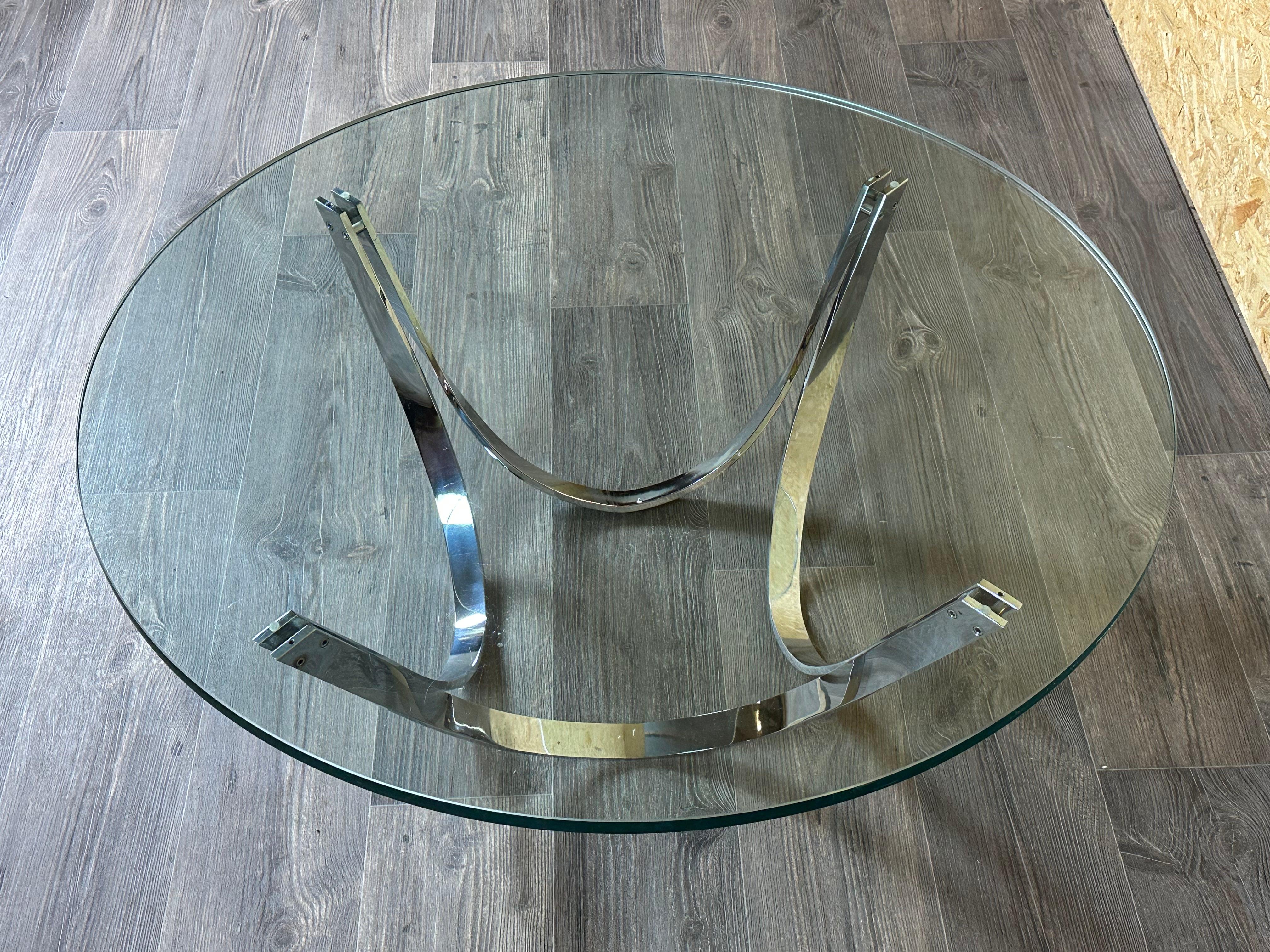 Table basse 60s 70s table en verre par Werner Lindner pour Bacher A Space en vente 2