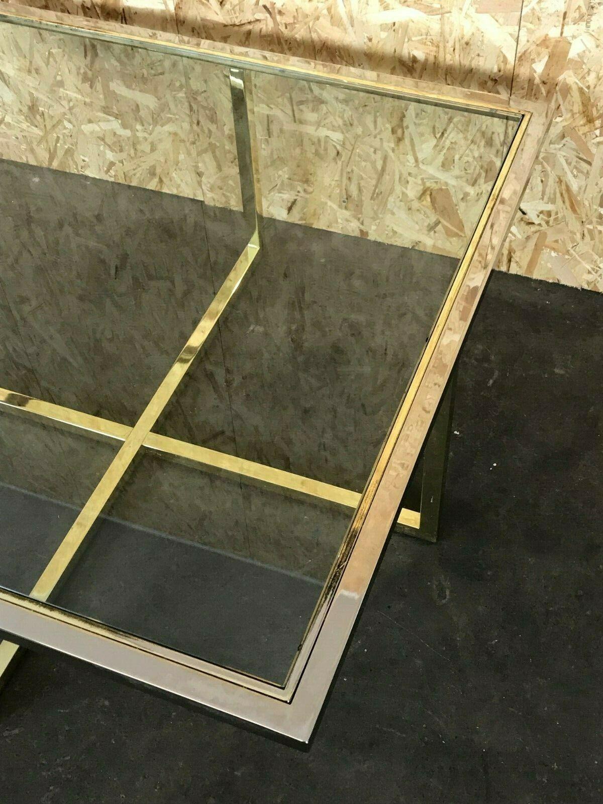 60s 70s Coffee Table in Brass and Chrome Coffee Table Coffee Table Design In Good Condition In Neuenkirchen, NI