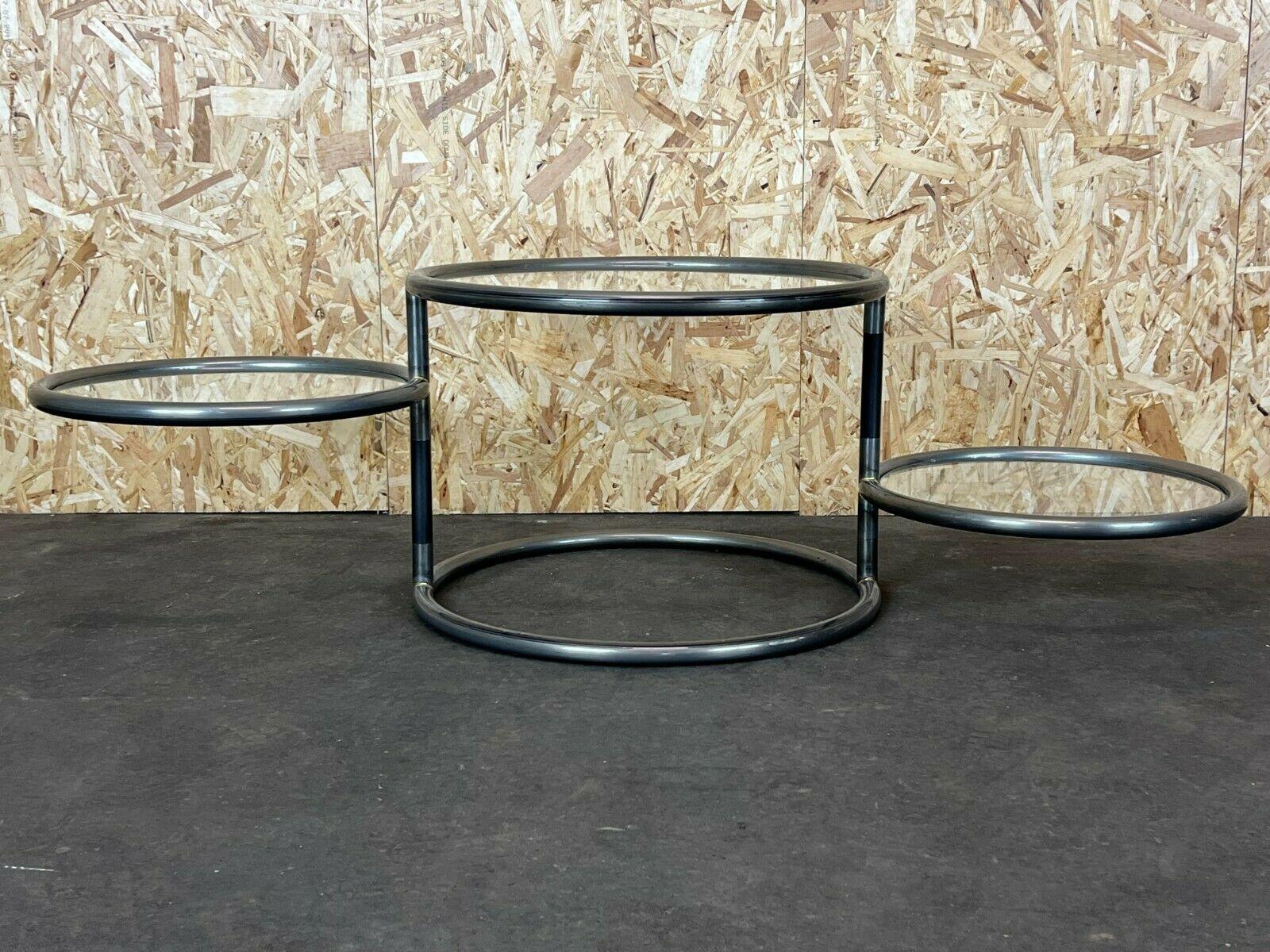 60s 70s coffee table metal side table adjustable coffee table design 60s 70s

Object: coffee table

Manufacturer:

Condition: good - vintage

Age: around 1960-1970

Dimensions:

Diameter = 57cm
Height = 41cm

Other notes:

The