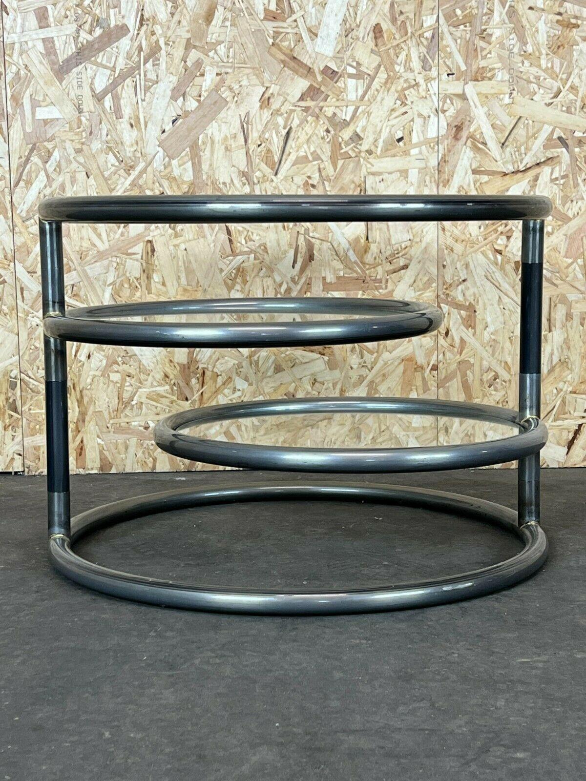 Table basse en métal, table d'appoint réglable, design table basse des années 60 et 70 Bon état - En vente à Neuenkirchen, NI