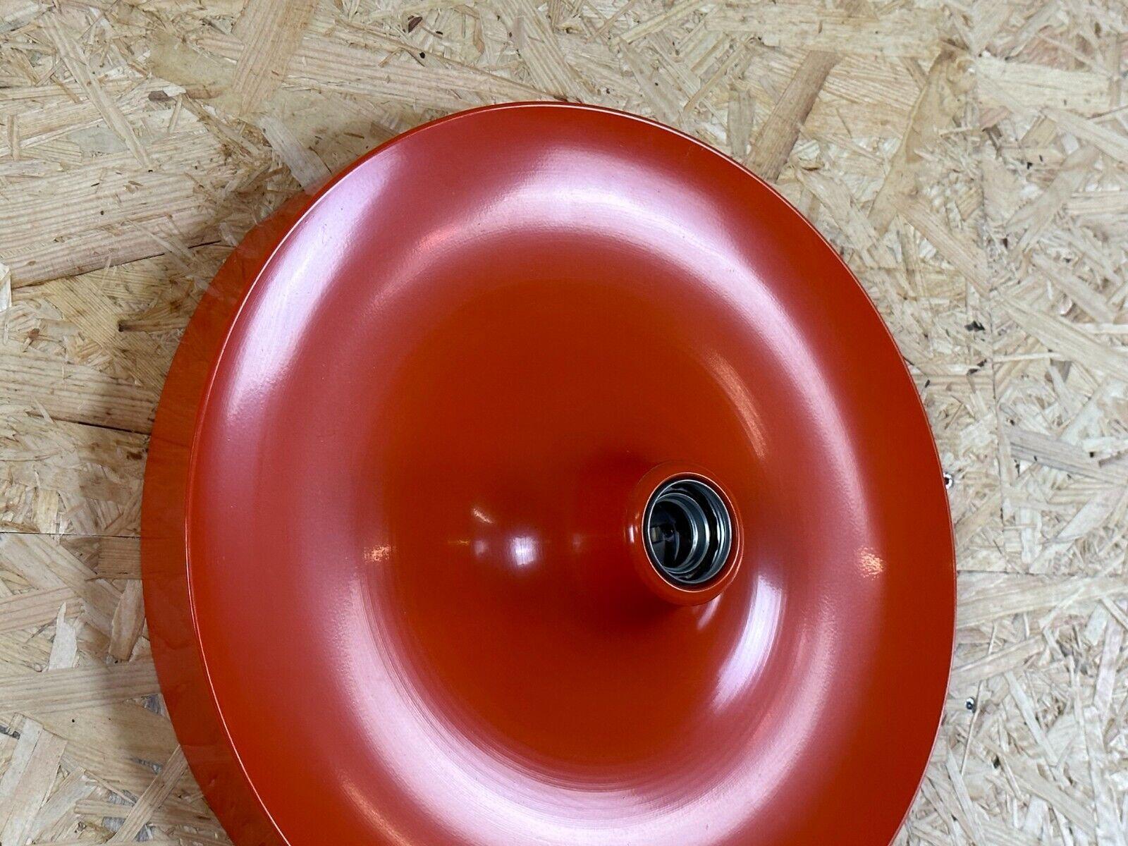 60s 70s discus wall lamp Teka Orange Space Age design aluminum metal In Good Condition For Sale In Neuenkirchen, NI