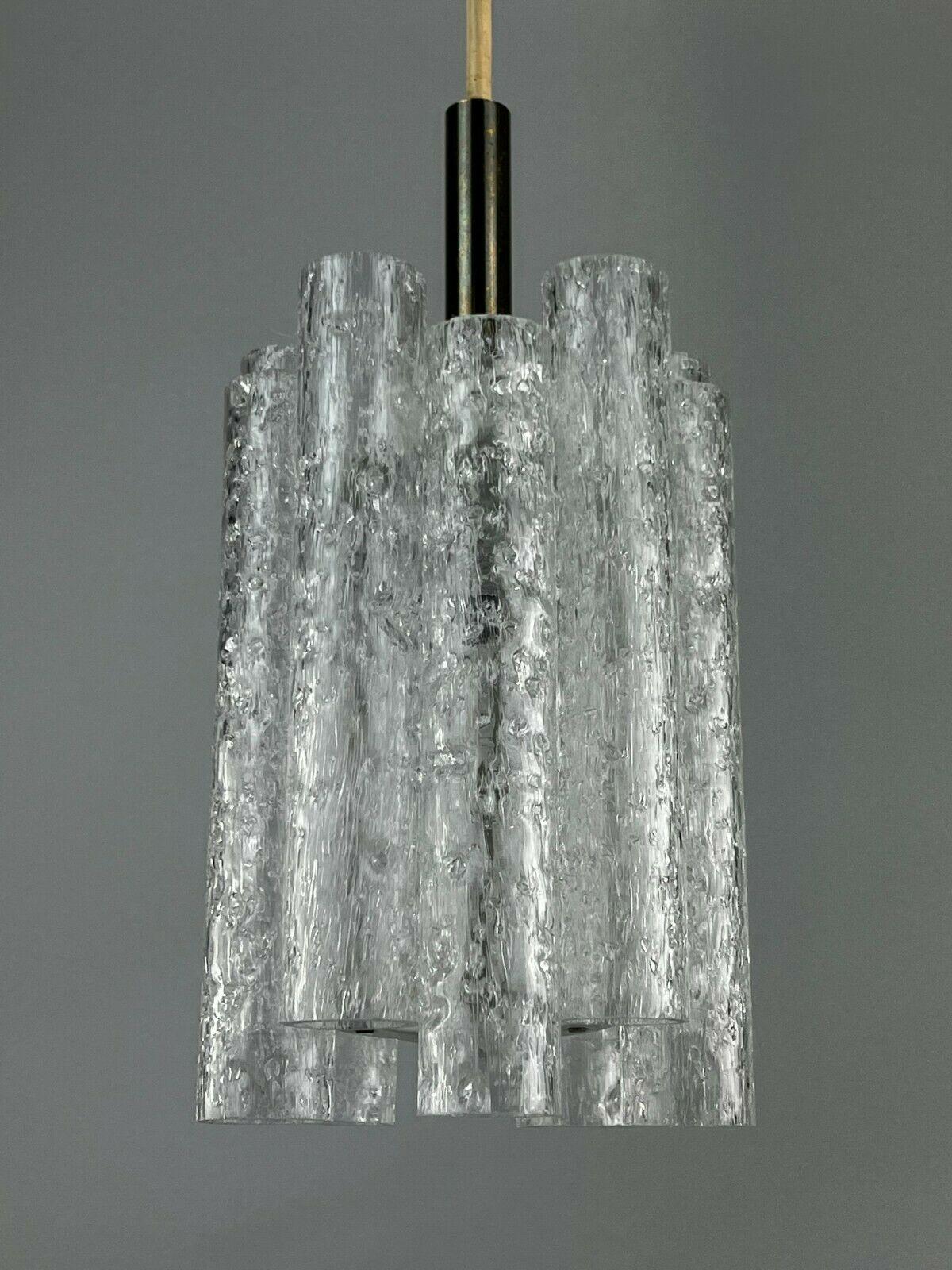 Tedesco Lampada Doria anni '60-'70 Lampada da soffitto Lampada a sospensione Design Space Age Vetro in vendita