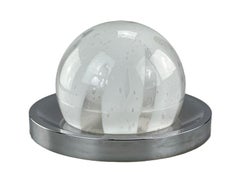 60s 70s Fischer Leuchten Plafoniere lampada da soffitto in vetro design space age