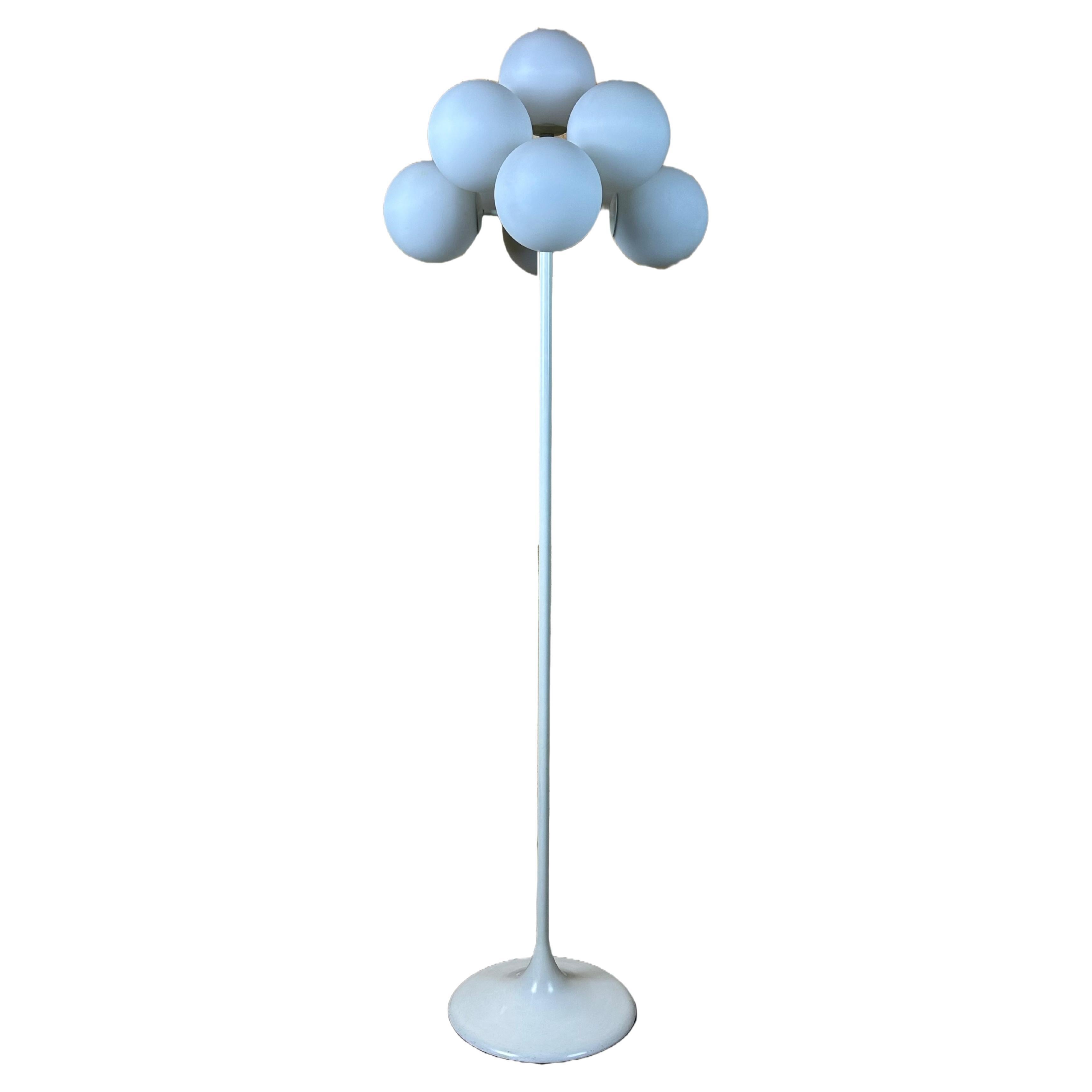 Lampadaire à boules des années 60 et 70 par E.R. Nele pour Temde Leuchten Suisse