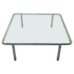 Table basse Horst Brning avec design en verre Kill International, années 60/70