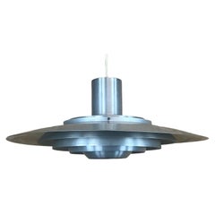 60s 70s Huge Aluminum Pendant Lamp by Preben Fabricius & Jørgen Kastholm P700