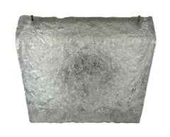 60s 70s ice glass flush mount ceiling lamp by Kaiser Leuchten Germany