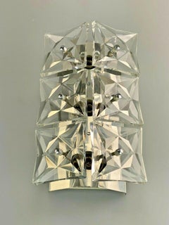 60s 70s Kinkeldey Wall Light Lampe murale en verre Space Age Design 60s 70s