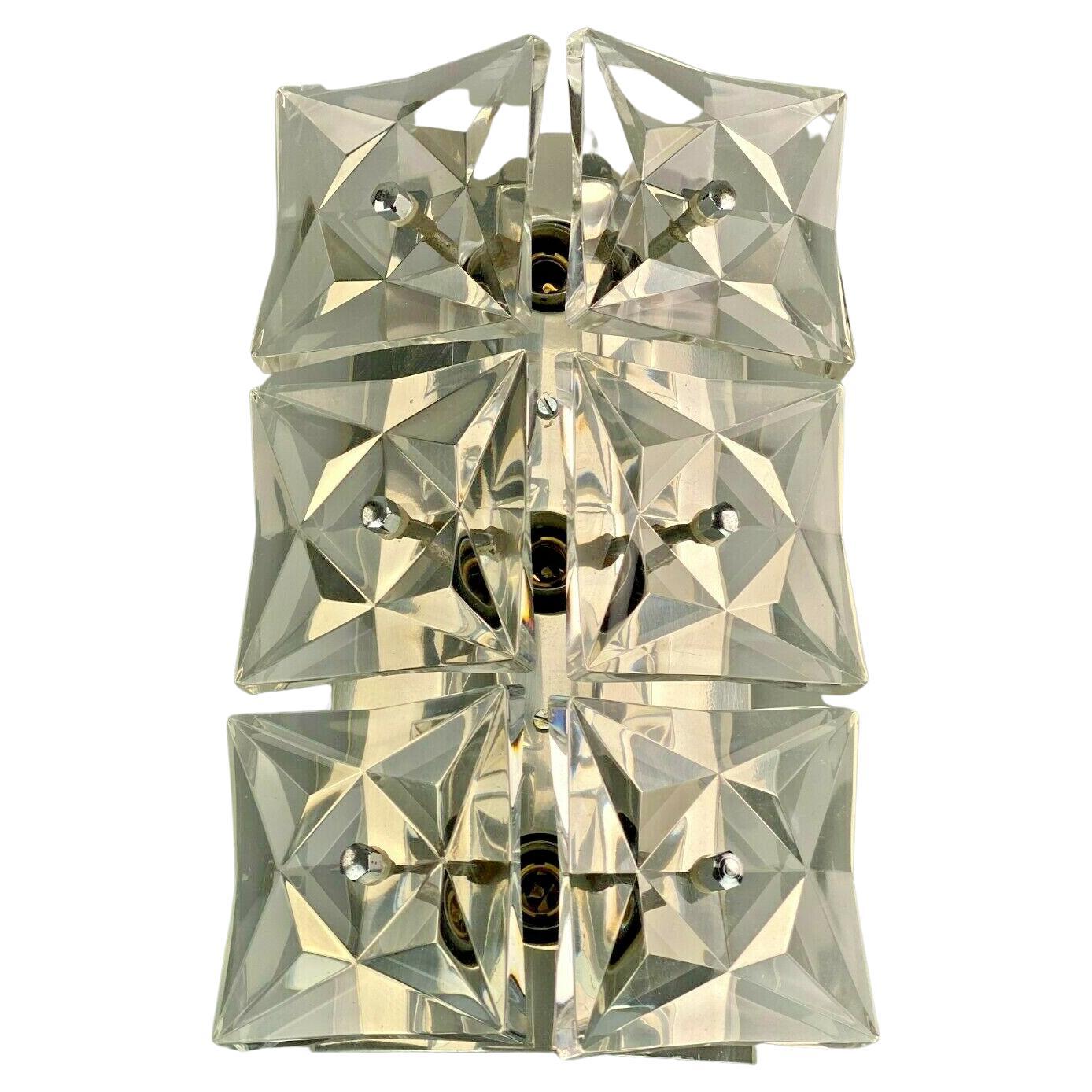 60s 70s Kinkeldey Wall Light Glass Wall Lamp Space Age Design 60s 70s For Sale