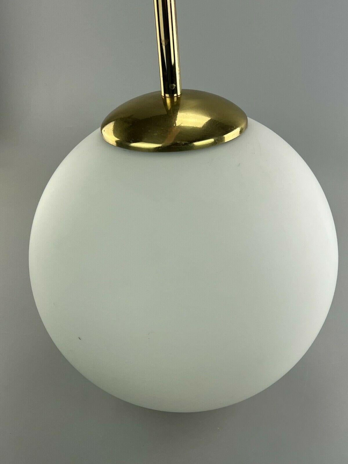 60s 70s Lamp Ceiling Lamp Ball Lamp Opal Brass Glass Space Age Design For Sale 4