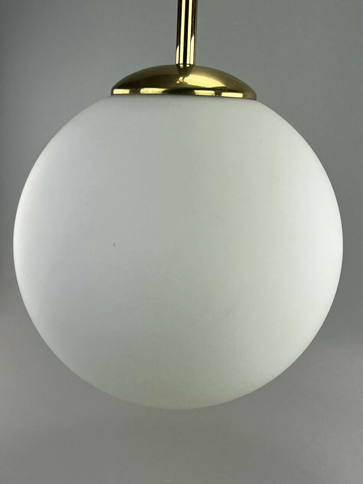 60s 70s Lamp Ceiling Lamp Ball Lamp Opal Brass Glass Space Age Design In Good Condition For Sale In Neuenkirchen, NI