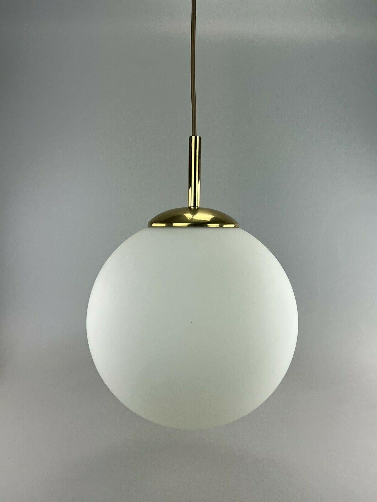 60s 70s Lamp Ceiling Lamp Ball Lamp Opal Brass Glass Space Age Design For Sale 1