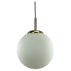 60er Jahre 70er Jahre Lampe Deckenleuchte Kugellampe Opal Messing Glas Space Age Design