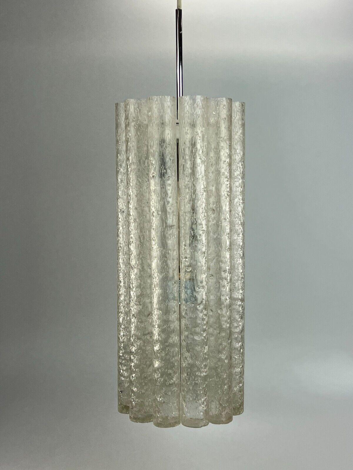 Allemand Plafonnier en verre chromé Doria, design ère spatiale, années 60 70 en vente