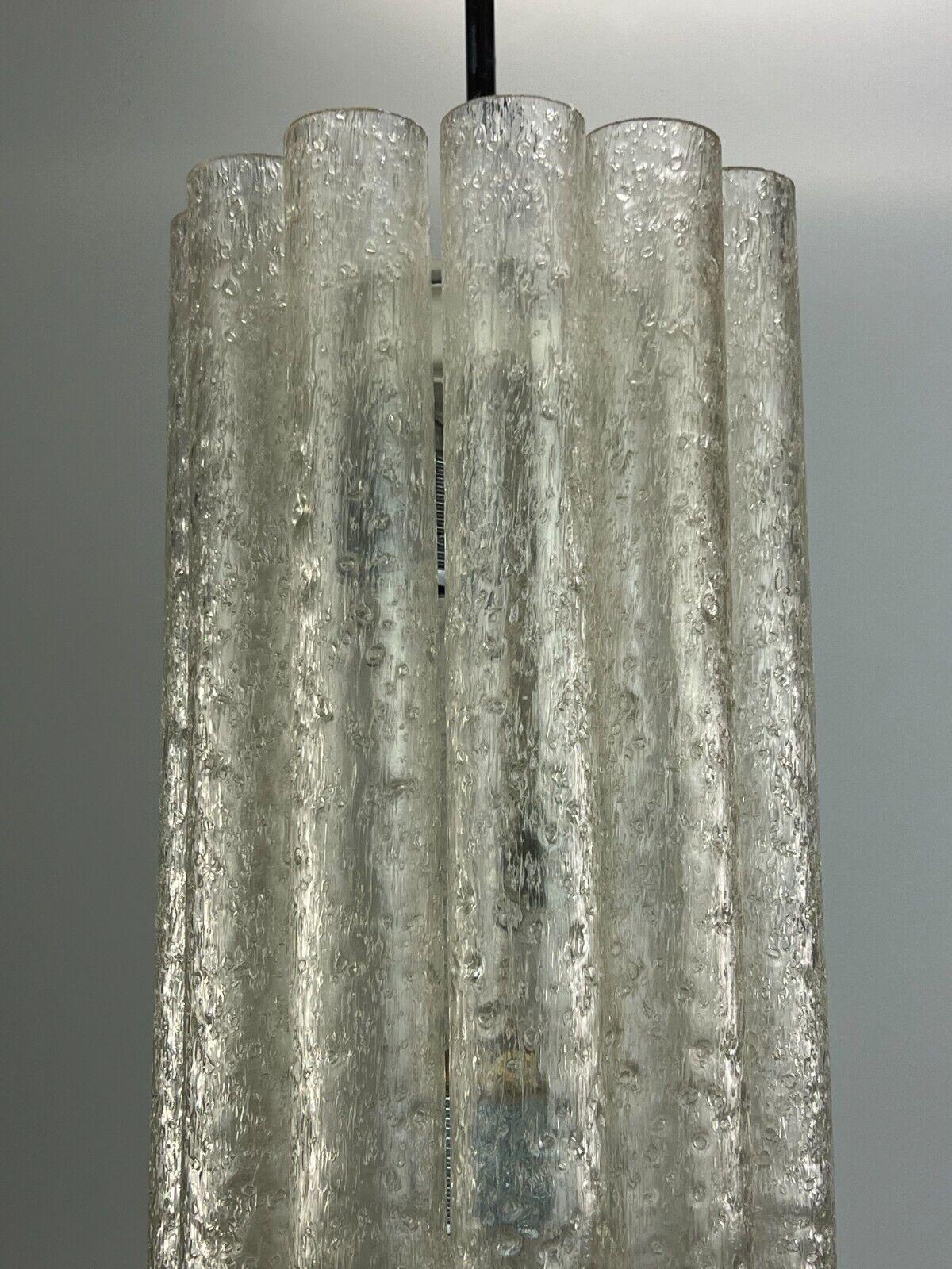Plafonnier en verre chromé Doria, design ère spatiale, années 60 70 en vente 1