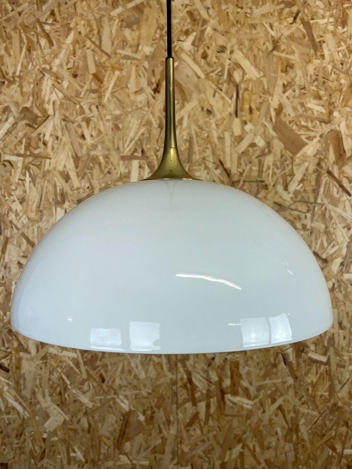 Late 20th Century 60s 70s Lamp Ceiling Lamp Hanging Lamp Florian Schulz Brass White Design