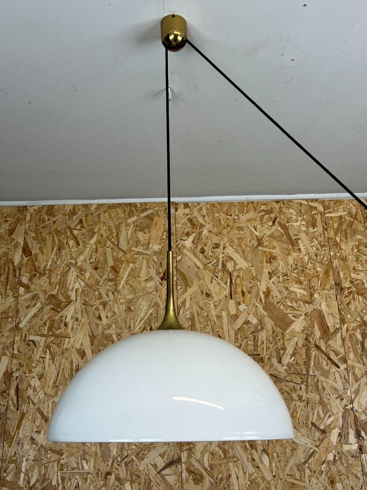 Metal 60s 70s Lamp Ceiling Lamp Hanging Lamp Florian Schulz Brass White Design