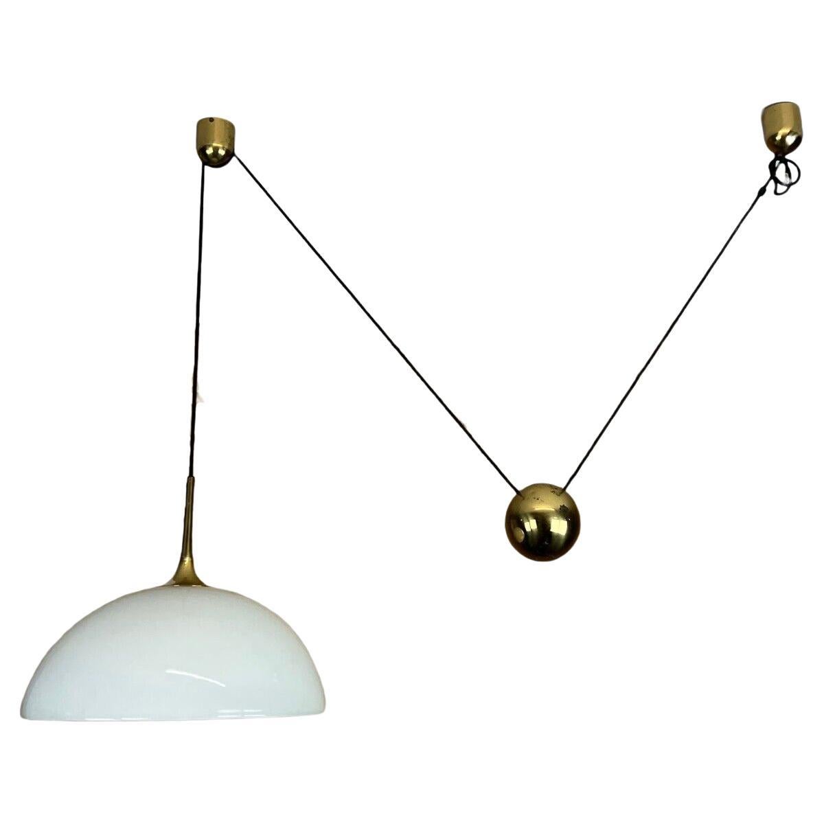 60s 70s Lamp Ceiling Lamp Hanging Lamp Florian Schulz Brass White Design