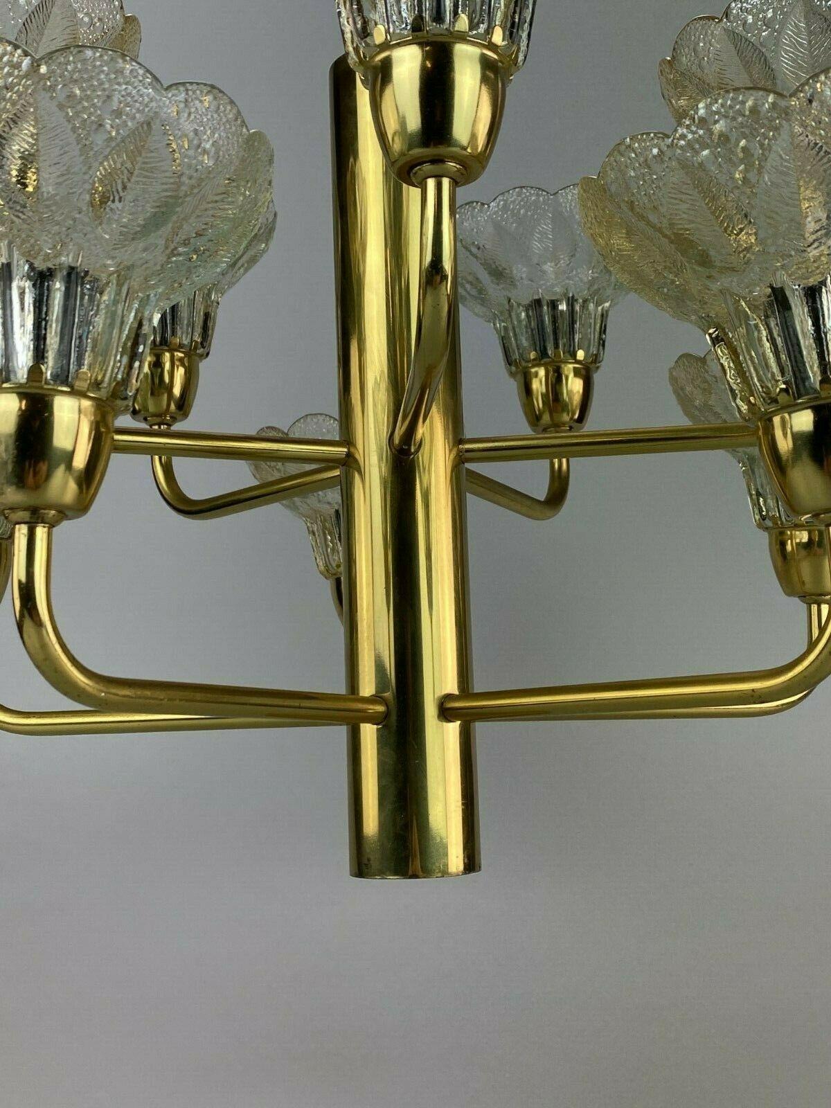European 60s 70s Lamp Fixture Ceiling Lamp Chandelier Glass Space Age For Sale