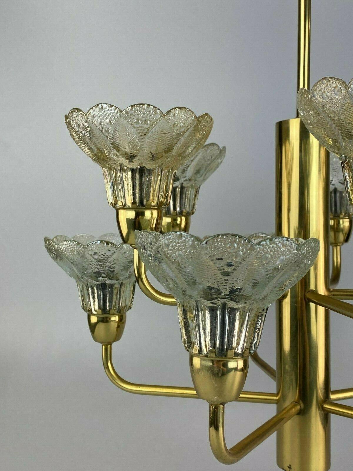 60s 70s Lamp Fixture Ceiling Lamp Chandelier Glass Space Age In Good Condition For Sale In Neuenkirchen, NI