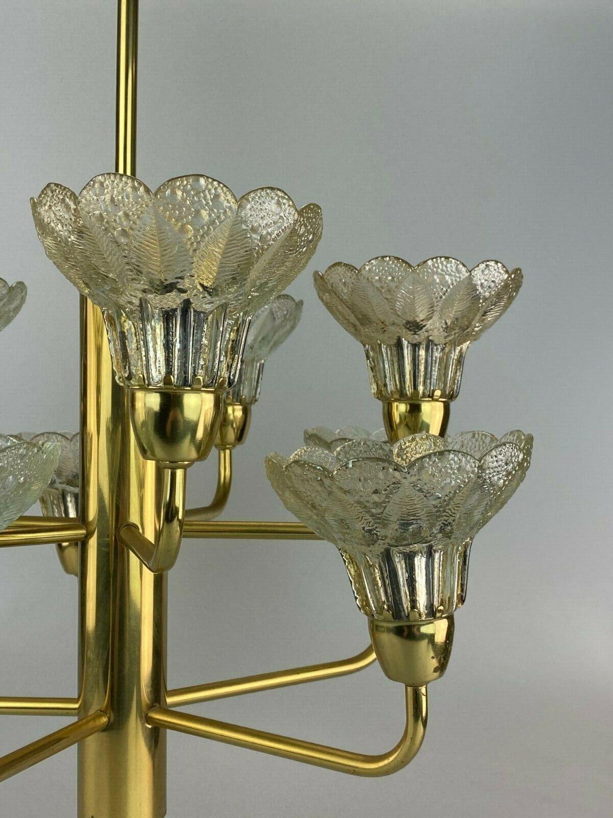 Late 20th Century 60s 70s Lamp Fixture Ceiling Lamp Chandelier Glass Space Age For Sale