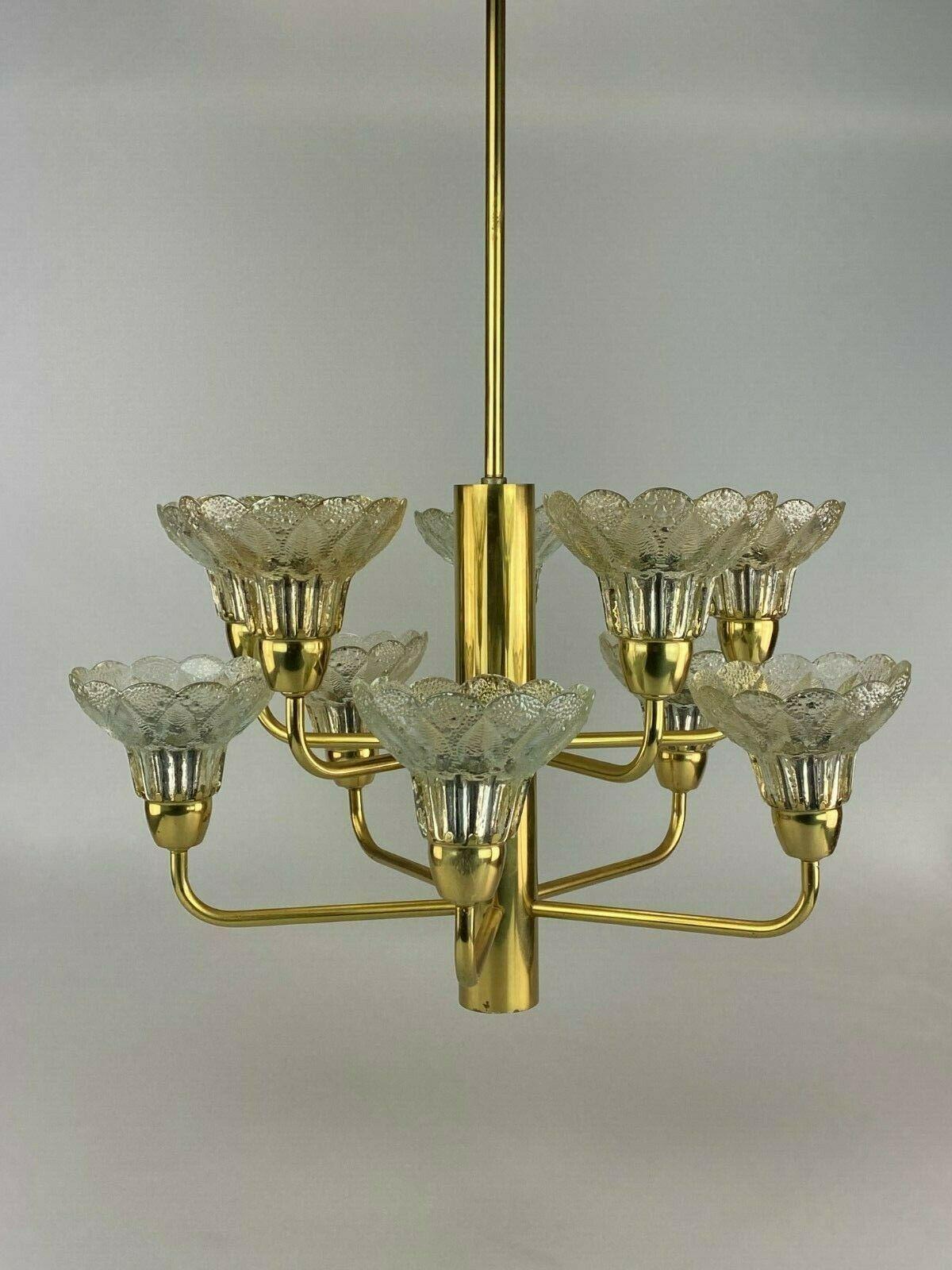 60s 70s Lamp Fixture Ceiling Lamp Chandelier Glass Space Age For Sale 1
