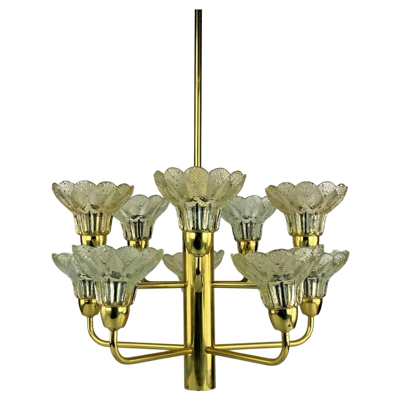 60s 70s Lamp Fixture Ceiling Lamp Chandelier Glass Space Age For Sale