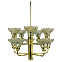 Vintage 60s 70s Lamp Fixture Ceiling Lamp Chandelier Glass Space Age
