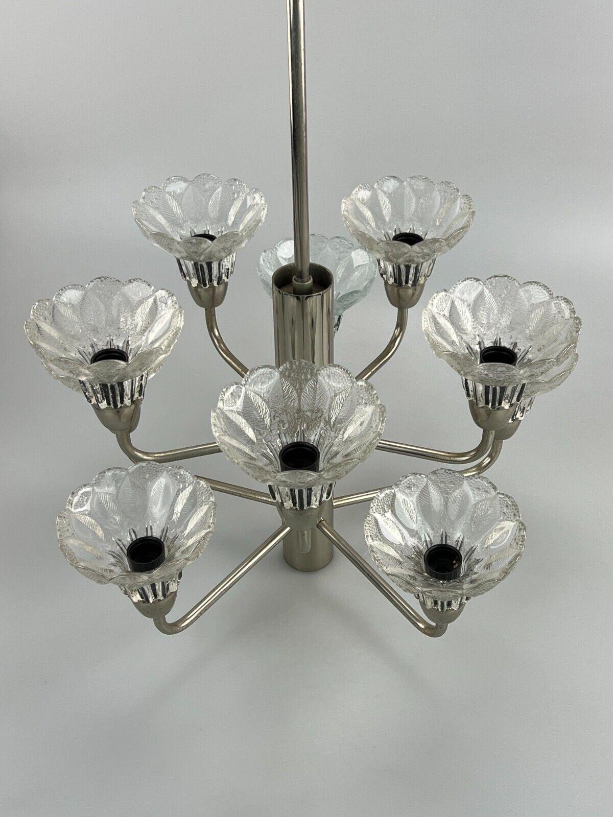 60s 70s Lamp Fixture Chandelier Glass Space Age Design For Sale 7