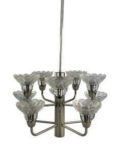Lampadario anni '60-'70 Lampadario in vetro Design/One