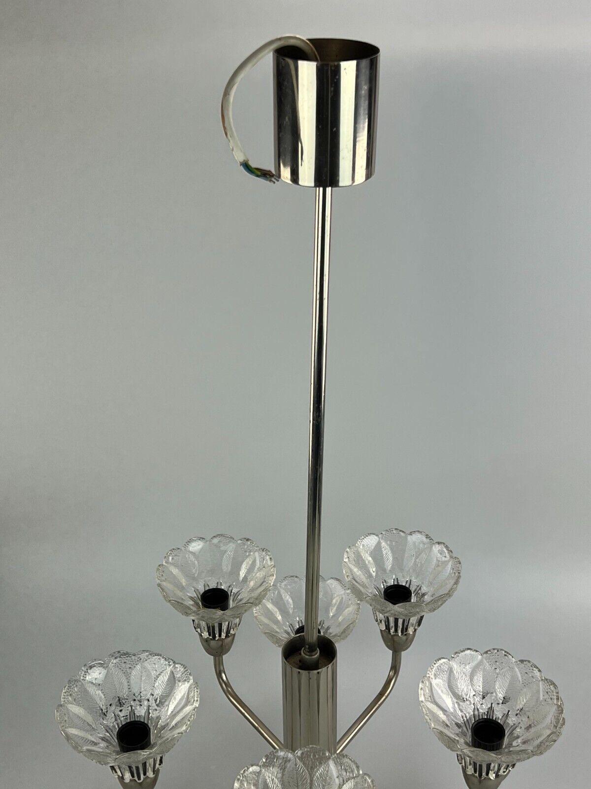 60s 70s Lamp Fixture Chandelier Glass Space Age Design For Sale 2